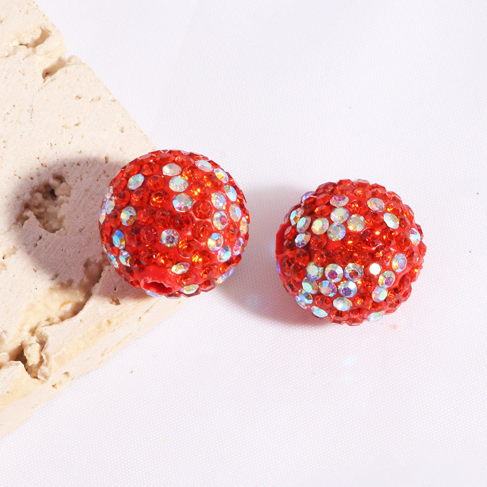 Wholesale 20pcs Sparkling soft clay colored full diamond beads