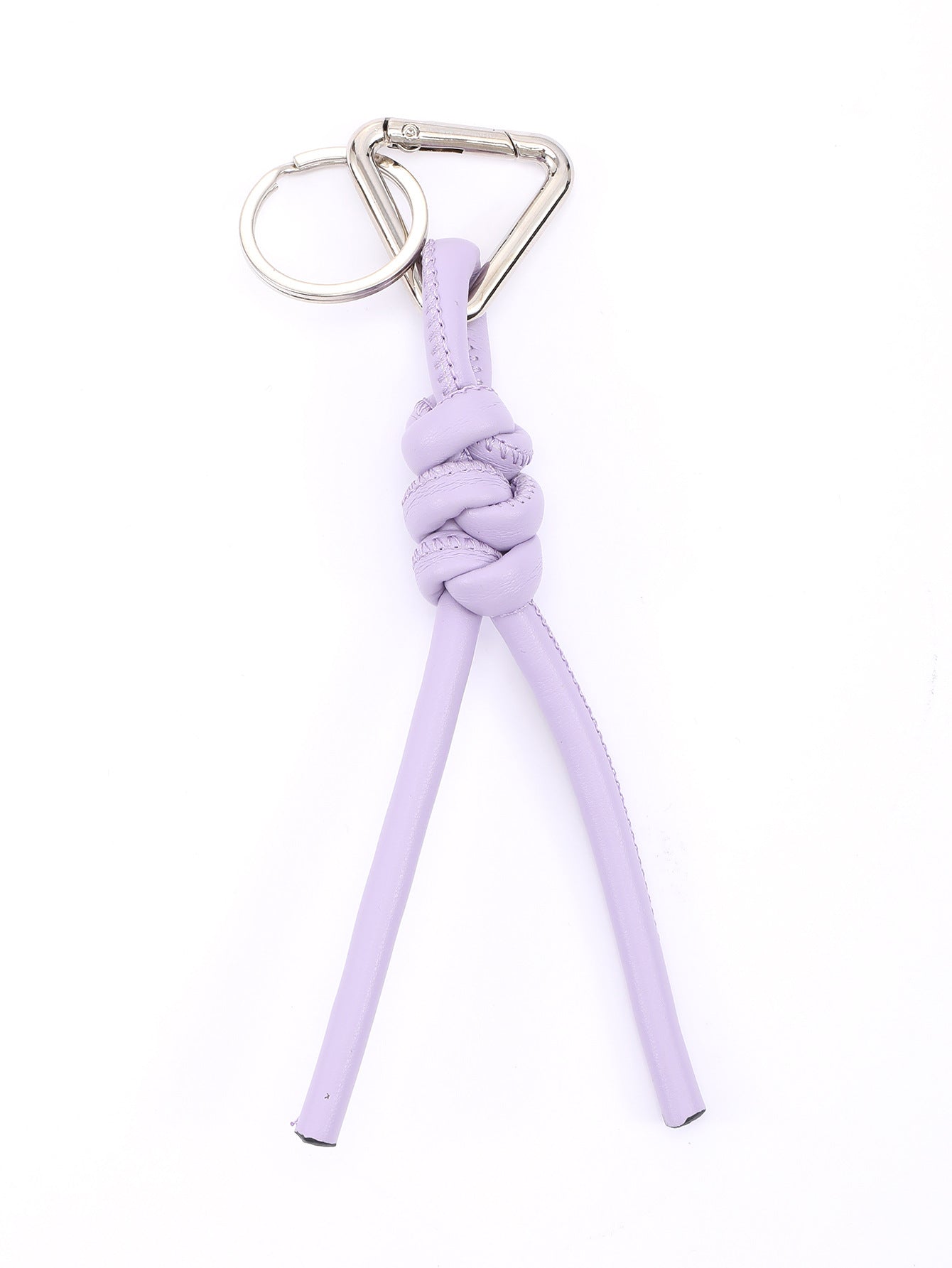 Wholesale Triangle PU Hand Woven Diamond Knot Keychains