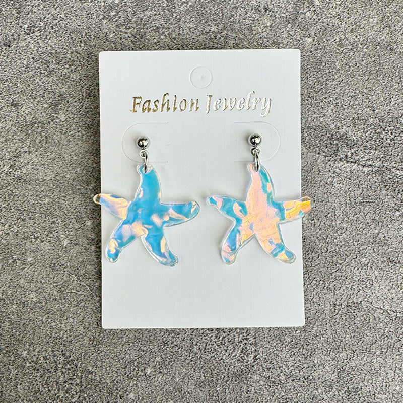 Wholesale Sea Turtle Water Drop Ocean Ripple Acrylic Fashion Earrings