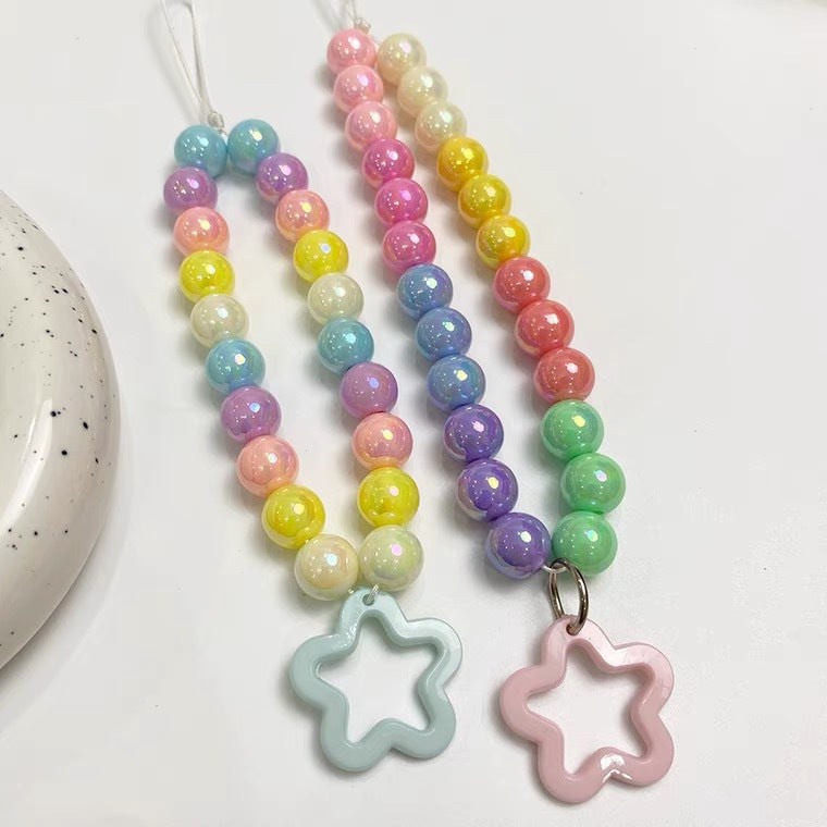 Al por mayor 30 piezas/paquete de cuentas redondas de color acrílico AB chapado