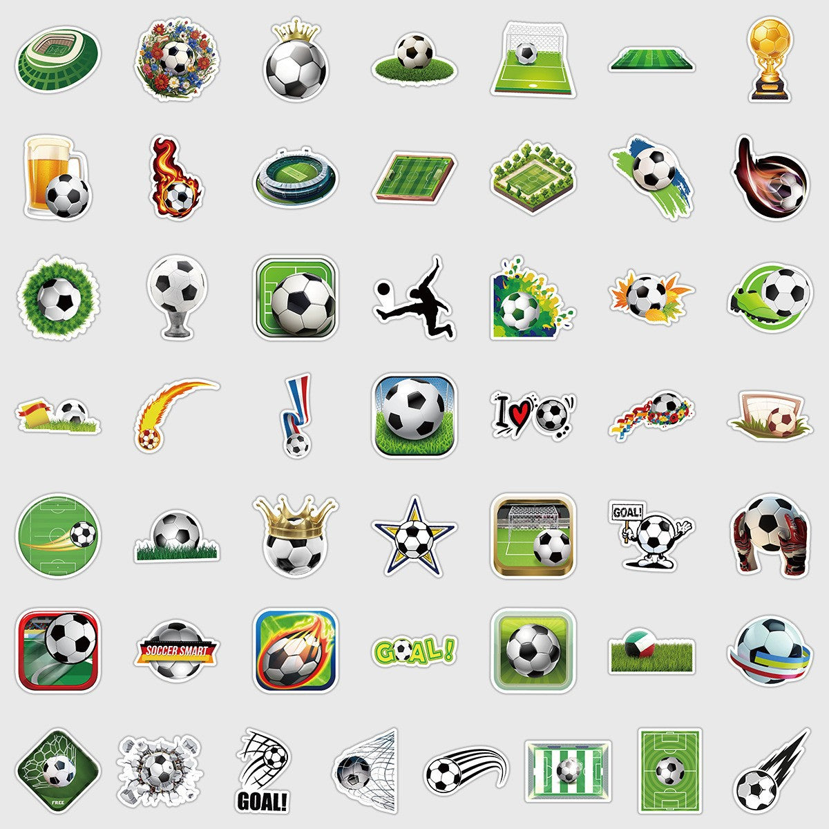 Wholesale 50 football graffiti stickers sports ball waterproof decorative stickers