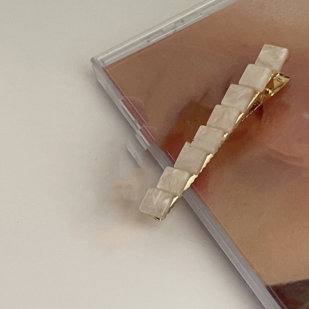 Wholesale Small Square Pattern Acetate Hair Clips