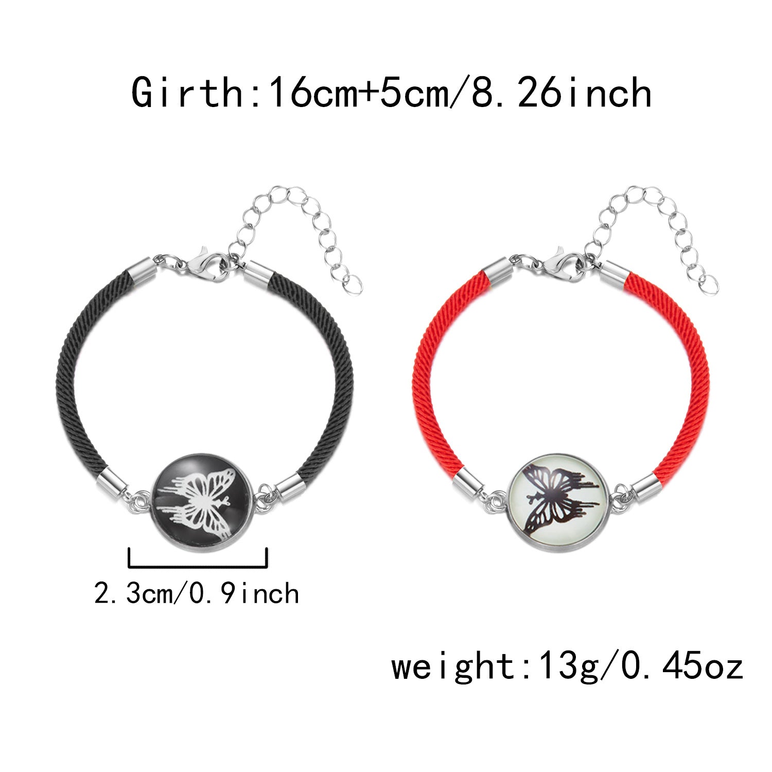 Wholesale Nightlight Sun Moon Butterfly Valentine' s Day Bracelet