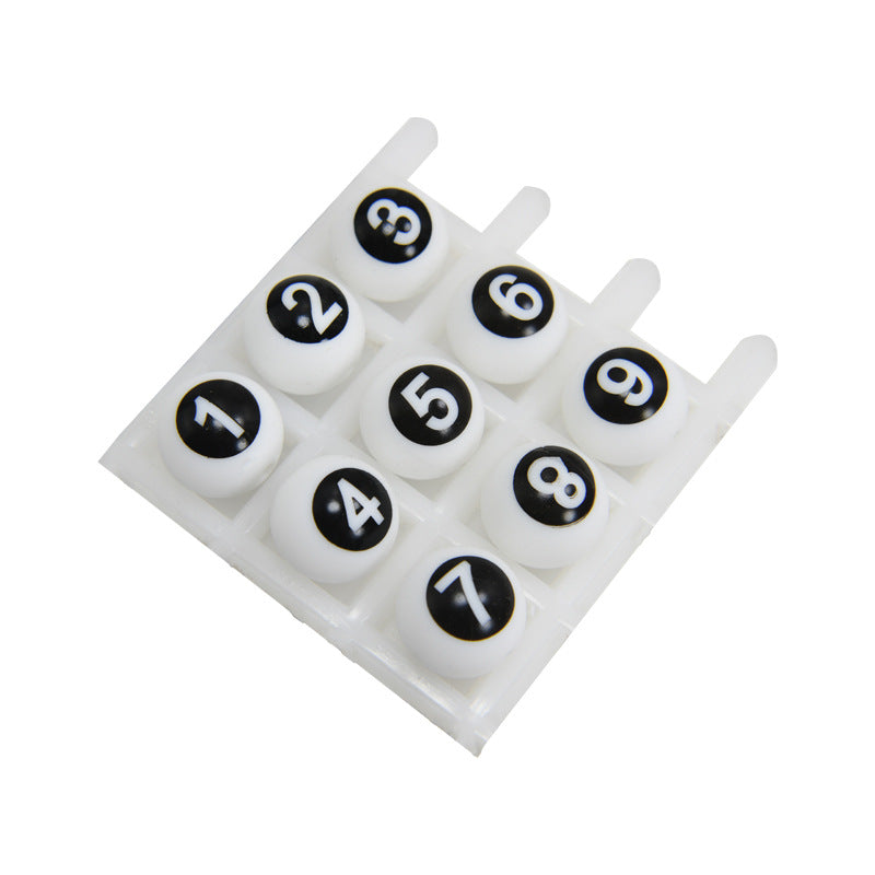 Wholesale 50PCS Silicone Numbers Teethers Round Beads