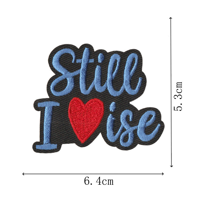 Wholesale Colorful Embroidered English Letter Square Patches Set Of 9 Heat Activated Appliques For Clothing Bags Towels DIY Accessory