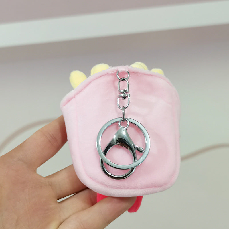 Wholesale French fry small pendant cartoon ornament keychain accessory gift