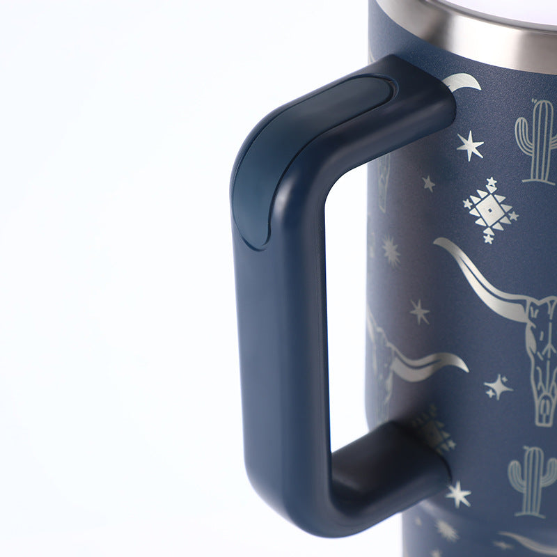 Wholesale Tumbler 40oz Stainless Steel Laser Bull Head Western Style Ice Bullies Cup
