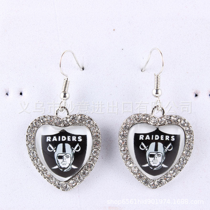 Wholesale Diamond Peach Dot  Logo Earrings