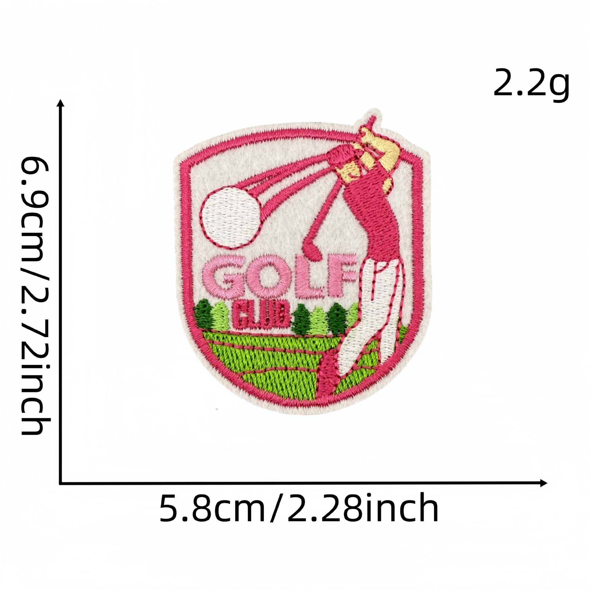 Wholesale Cartoon Sports Golf Pink Series Embroidery DIY Patches