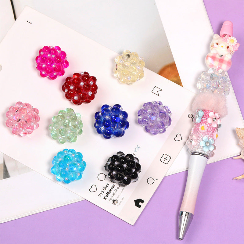 Wholesale 10pcs/pack Glass crystal diamond ball pearl bayberry ball straight hole DIY beads