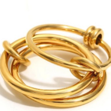 Wholesale Titanium Steel Luxury Layered Rings