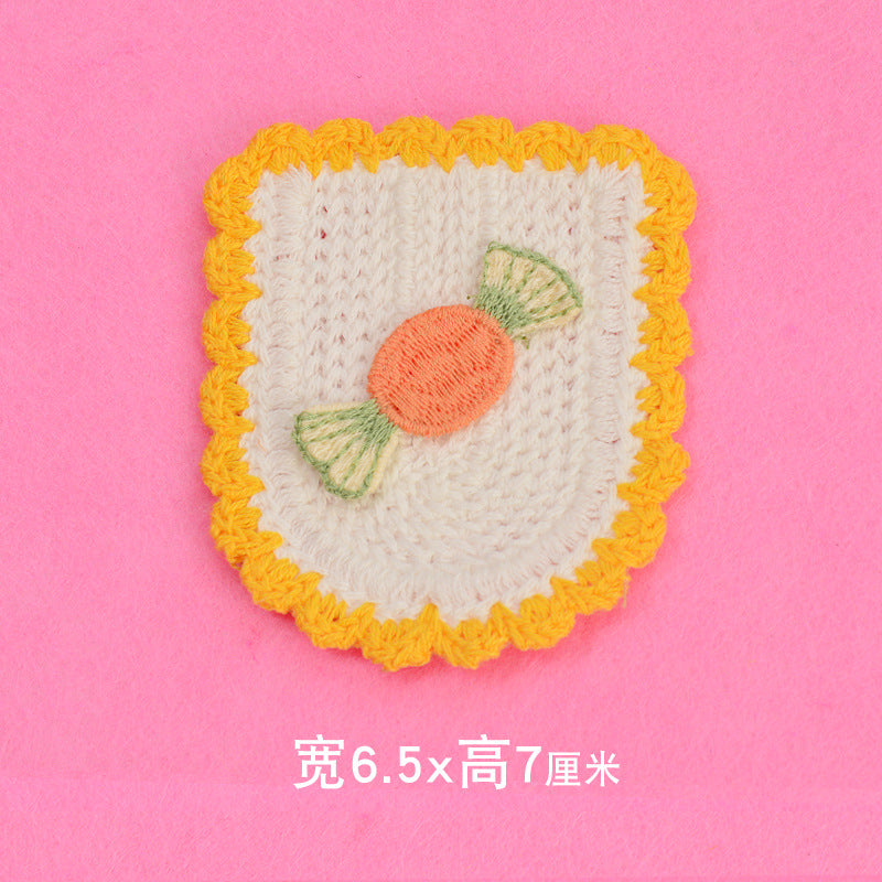 Wholesale Cute Cartoon Embroidered Fabric Patches With Floral And Fruit Designs For Clothing And Bags