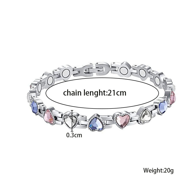 Wholesale full magnet bracelet adjustable diamond magnet bracelet