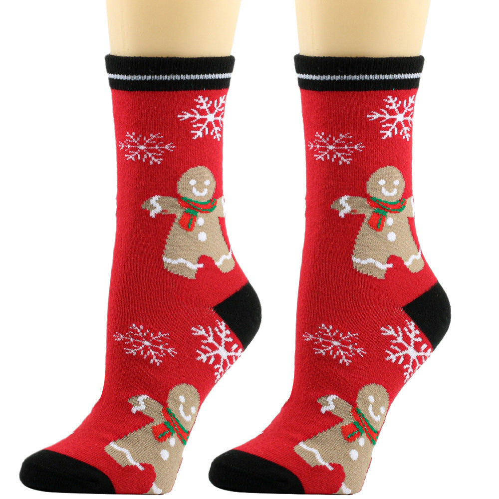 Wholesale Christmas Socks Elk Personality Middle Tube Cotton Socks