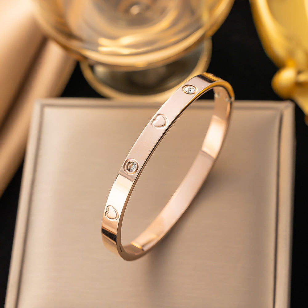 Wholesale 18K Gold Bamboo Titanium Steel Exquisite Simple Versatile Bracelet