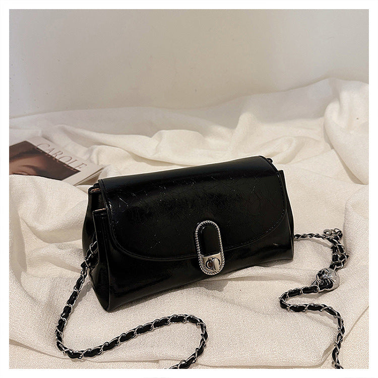 Wholesale Simple Chain Shiny Shoulder Crossbody Small Square Bag