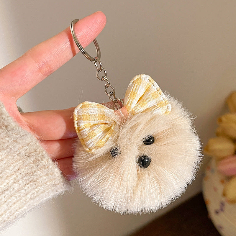Wholesale Cartoon plush ball pendant Pom Pom keychain