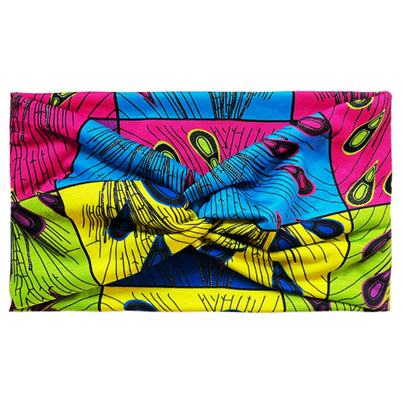 Wholesale Bohemian Yoga Sports Wide Anti sweat Stingy Cotton Headband