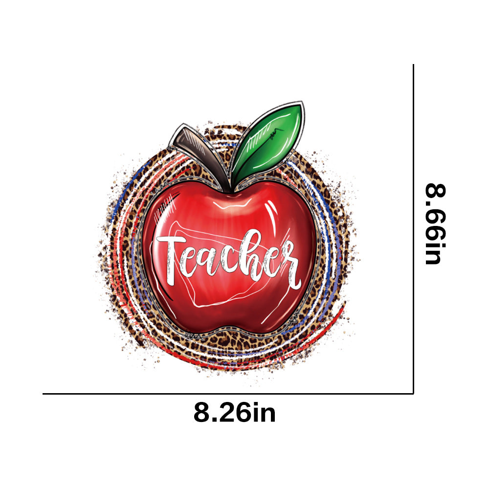 Wholesale Teacher's Day Pencil Rainbow UV DTF Ready to Press Transfers Wraps