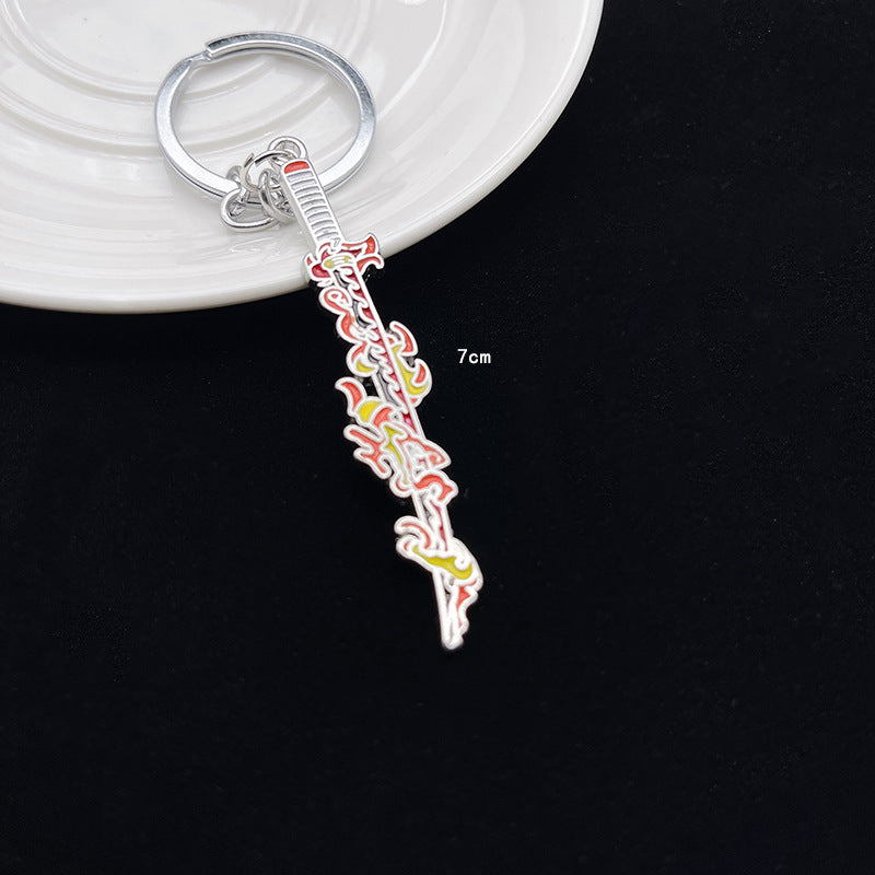 Wholesale Anime Demon Slayer Peripheral Weapons Alloy Keychains