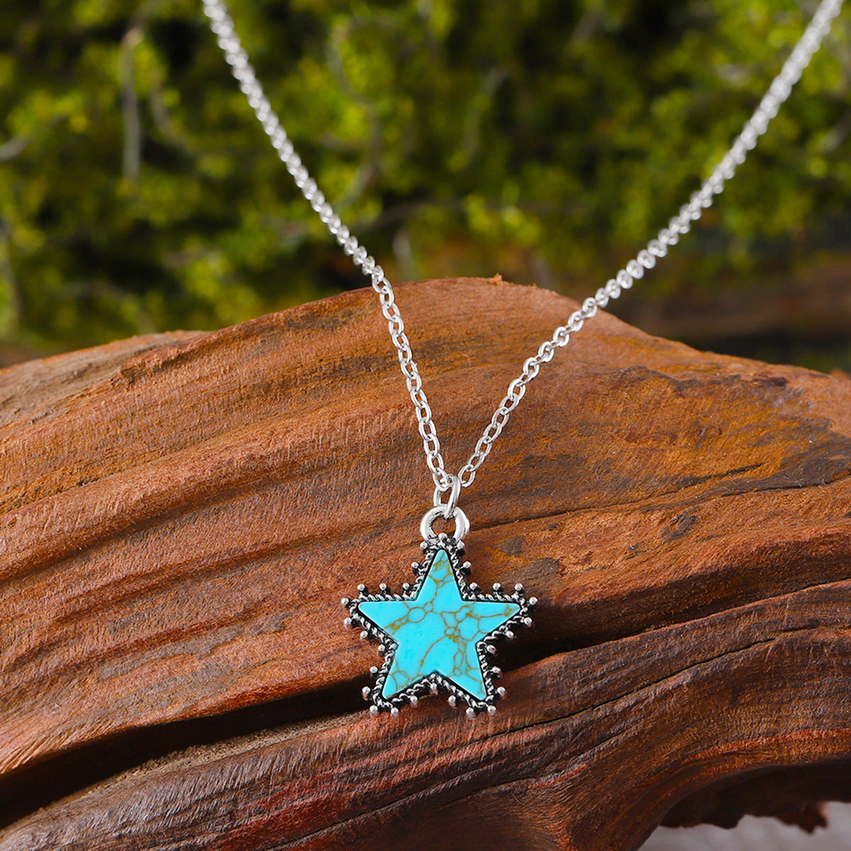 Wholesale Cactus Star Bull Head Heart Turquoise Earring Necklace Set