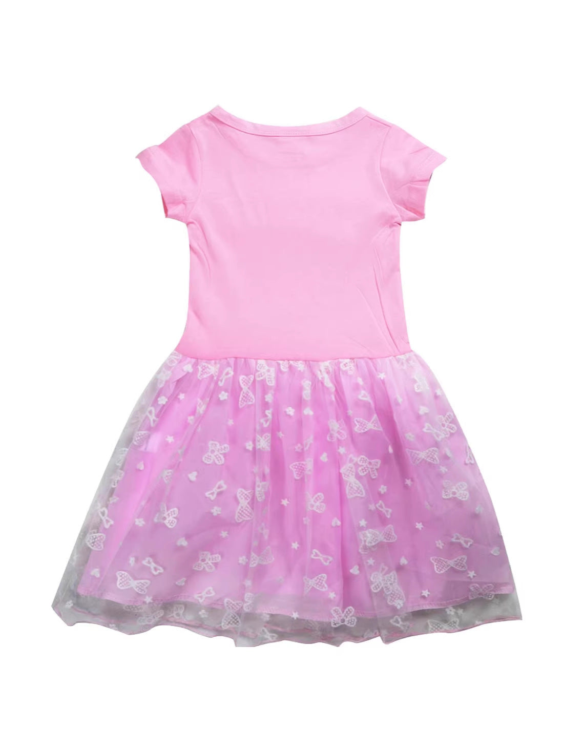 Wholesale Cotton Blend Toddler Girls Short Sleeve Princess Tutu Dress Summer Fashion Boutique Party Dress