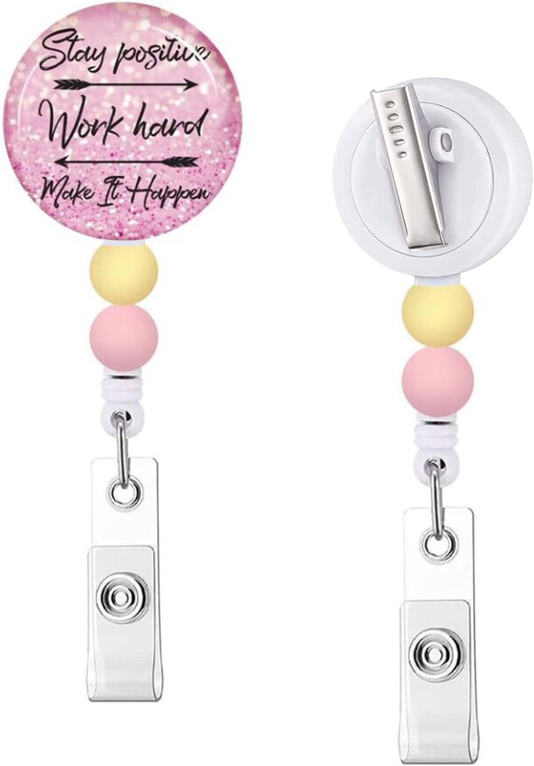 Wholesale Rainbow Devil Eye Autism Badge Scroll Retractable Keychain