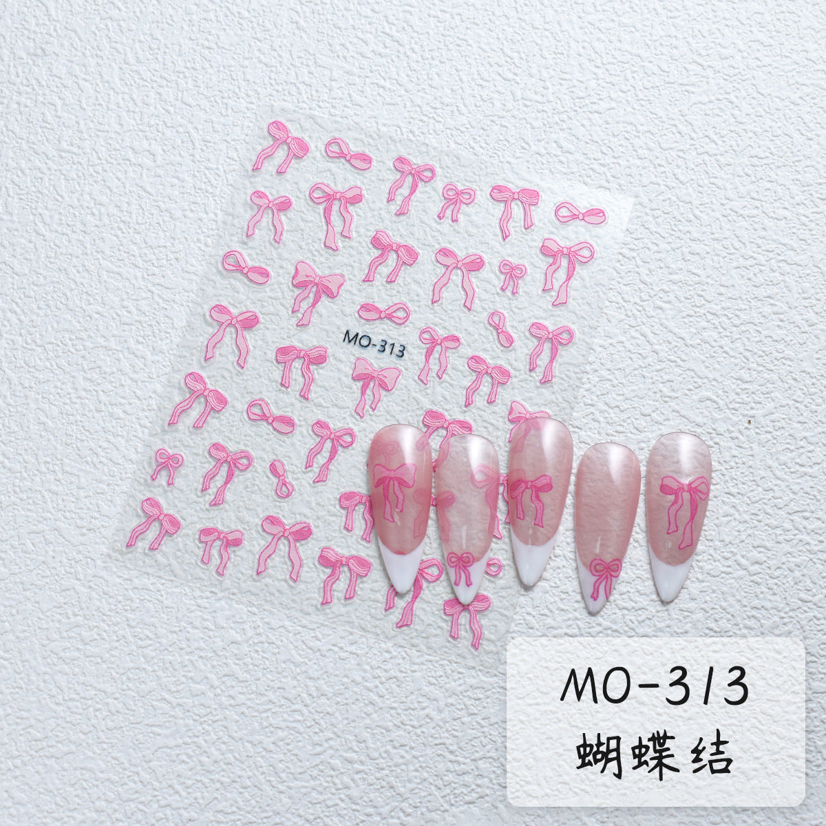 Wholesale Nail stickers ribbon bow white three-dimensional thin and tough bow ballet shoes DIY nail decals accessories
