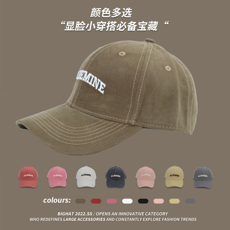 Wholesale Small hat for men and women with embroidered letters, baseball cap, casual sports, duck tongue sun hat
