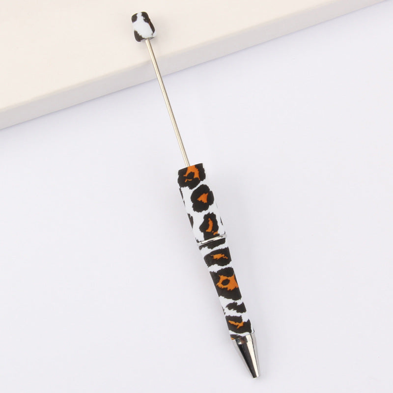 Wholesale Beadable Pens DIY for Beaded Cow Leopard Print Plastic Pen