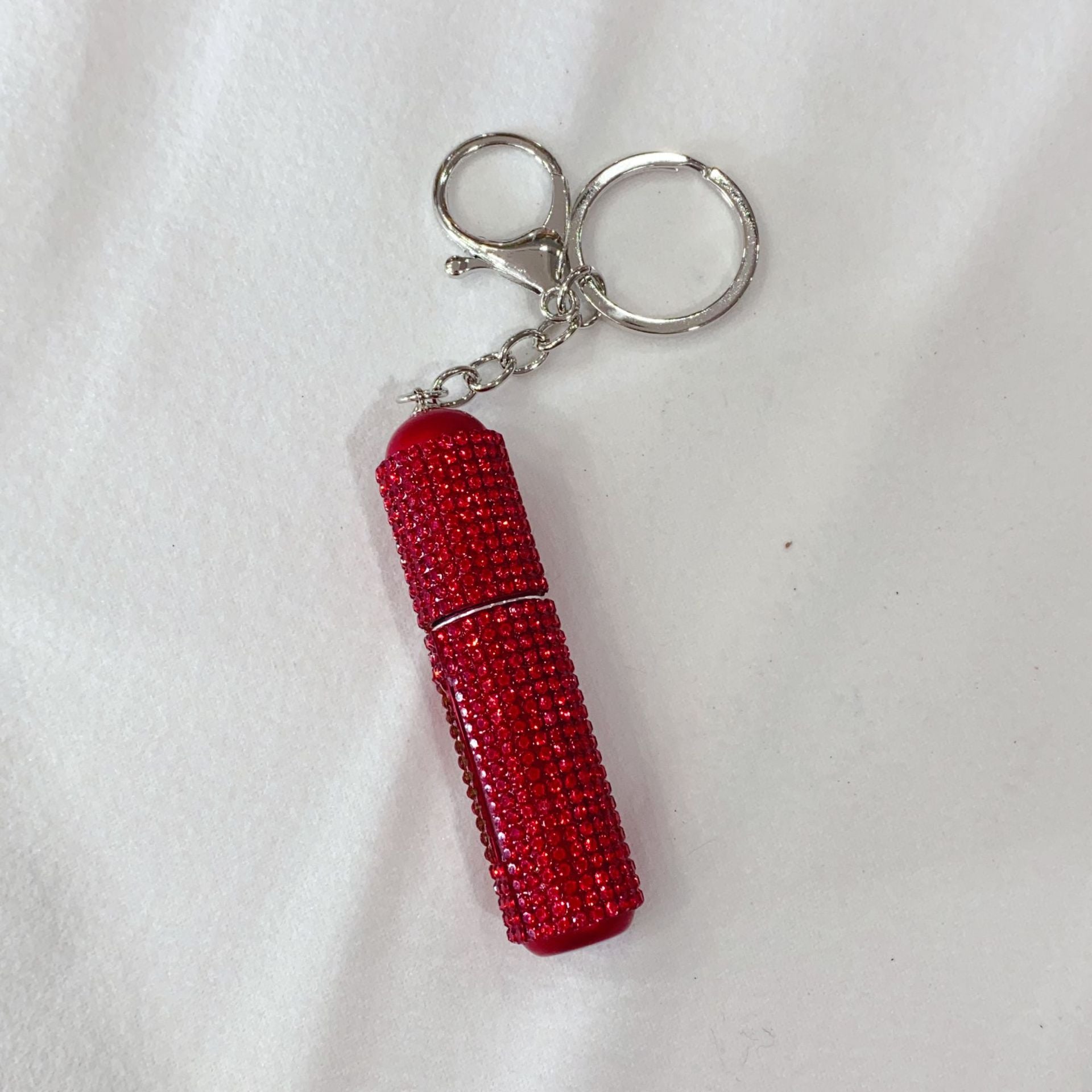 Wholesale Rhinestone Perfume Subpackage Plastic Keychain