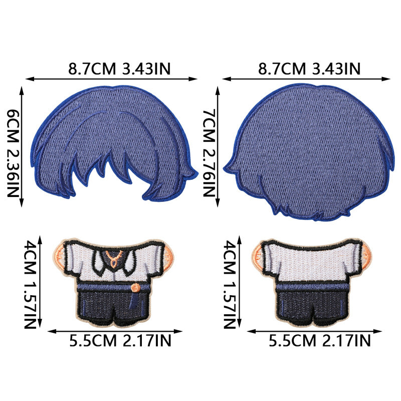 Wholesale Stylish DIY Non Woven Fabric Doll Embroidery Patch Kit 200 Sets Polyester Thread For Clothing Accessories OLY Exclusive