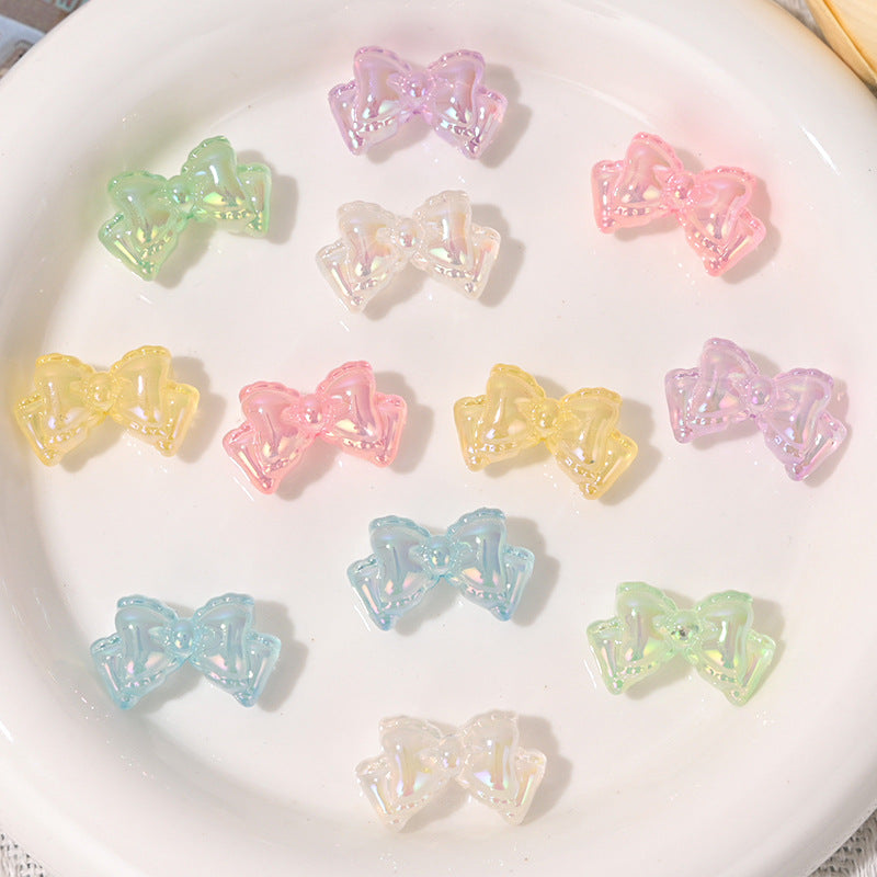 Wholesale 5pcs/pack Summer Fresh Transparent Bow Light-Changing Luminous Beads