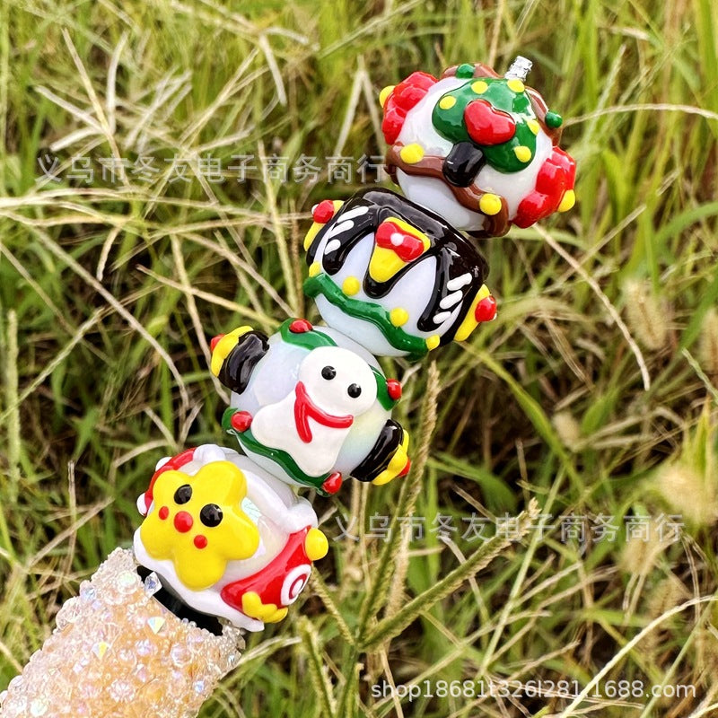 Wholesale 20pcs/pack Christmas series hand-painted Acrylic Beads