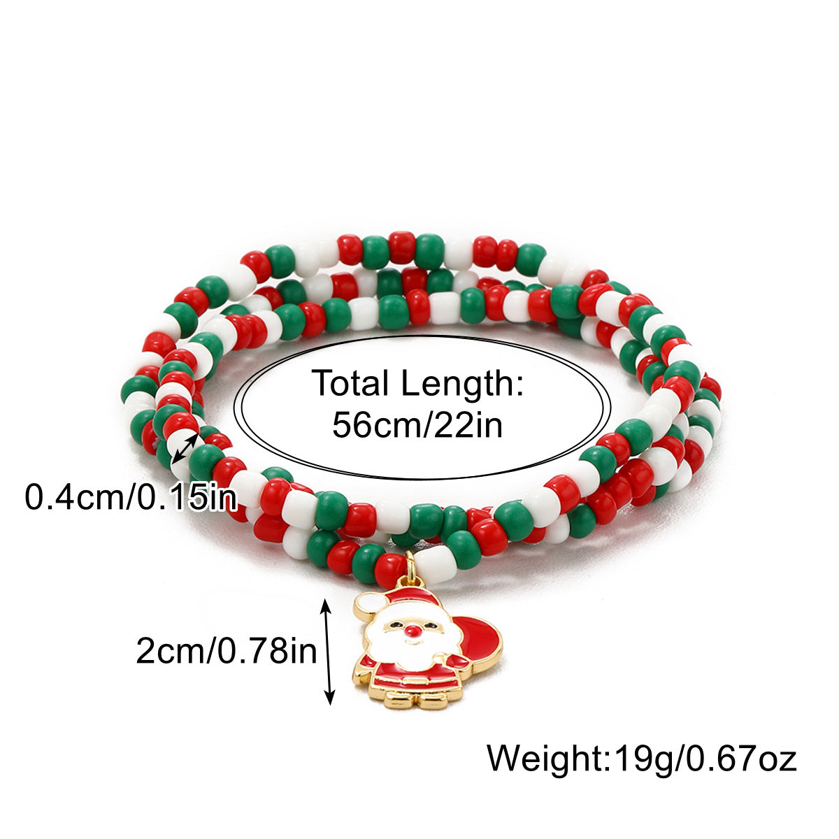 Wholesale Christmas Clay Crystal Pearl Bracelet