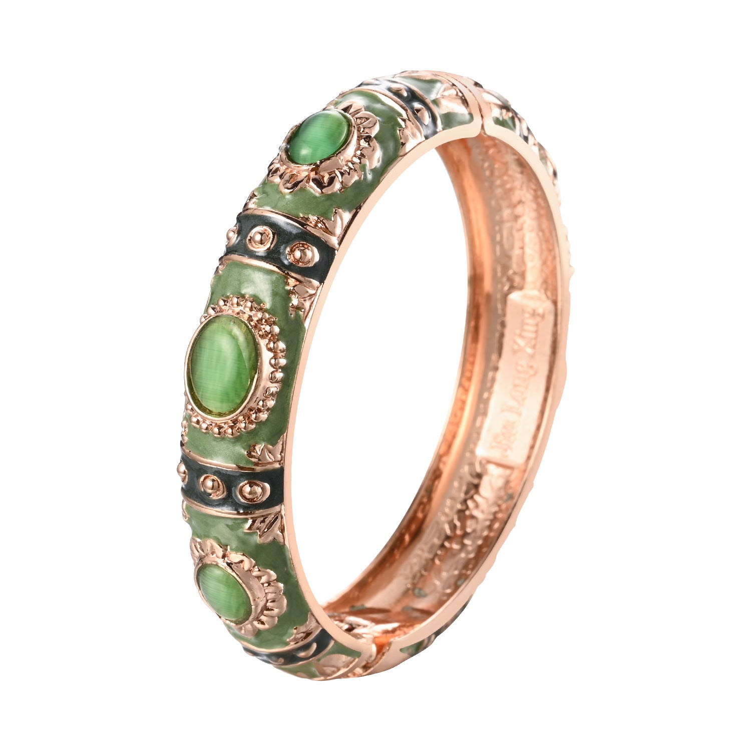 Brazalete de aleación de ópalos de apertura de cloisonne al por mayor