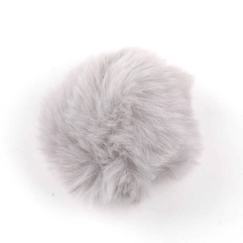Wholesale 4cm 5pcs Fur Ball Color Faux Plush Pendant DIY Keychain