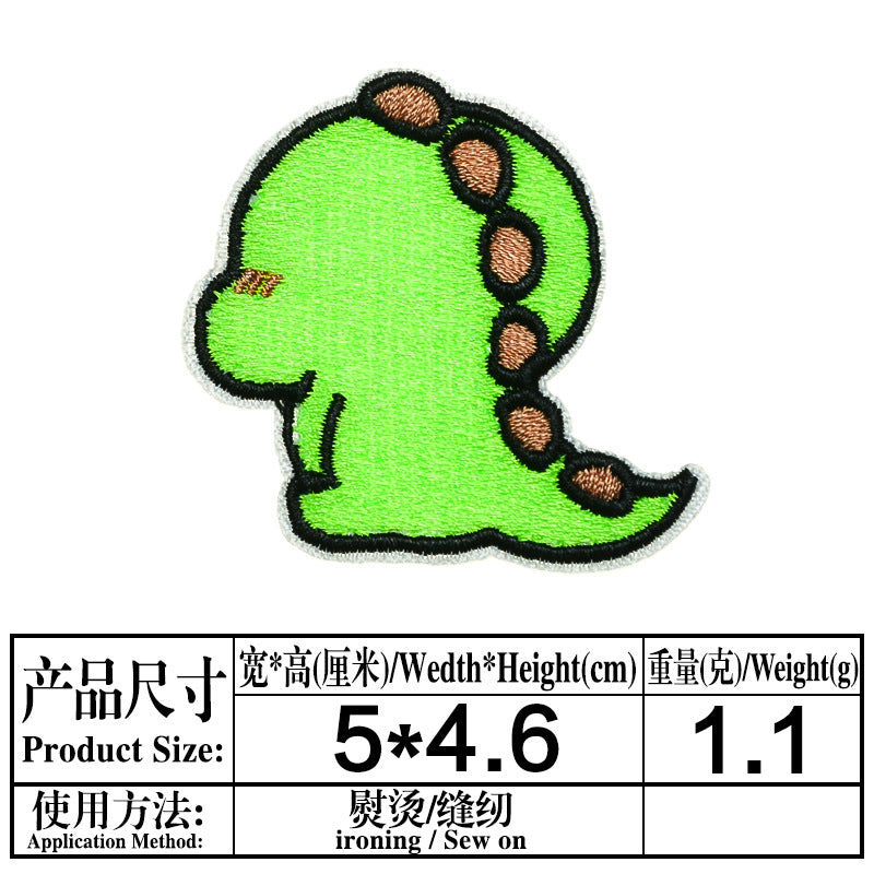 Wholesale Cute Dinosaur And Kitten Embroidered Patches For Clothing Bags DIY Craft Supply Gift