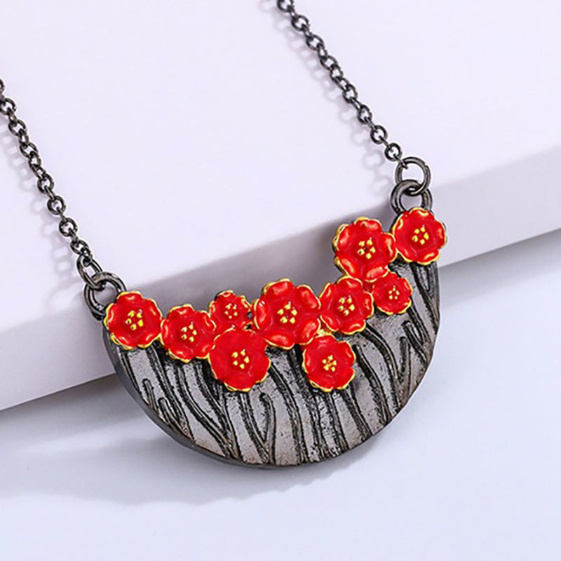 Wholesale Bluebell Flowers Vintage Floral Necklace