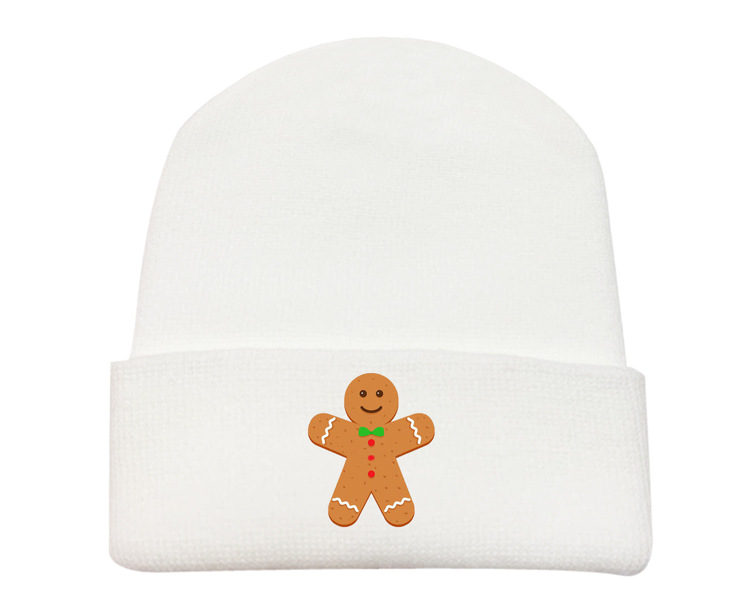 Wholesale Christmas Gingerbread Man Printed Woolen Hat