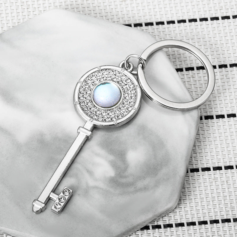 Wholesale Zinc Alloy New Gemstone Keychain