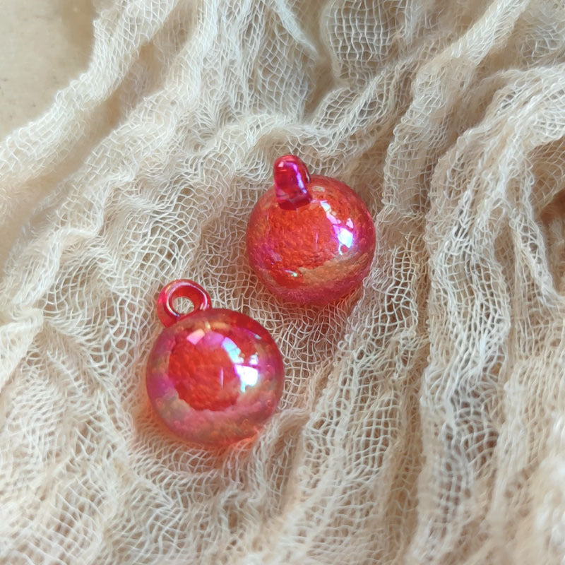 Wholesale 100PCS/PACK Transparent Bubble ab Color Hanging Hole Acrylic Round Beads