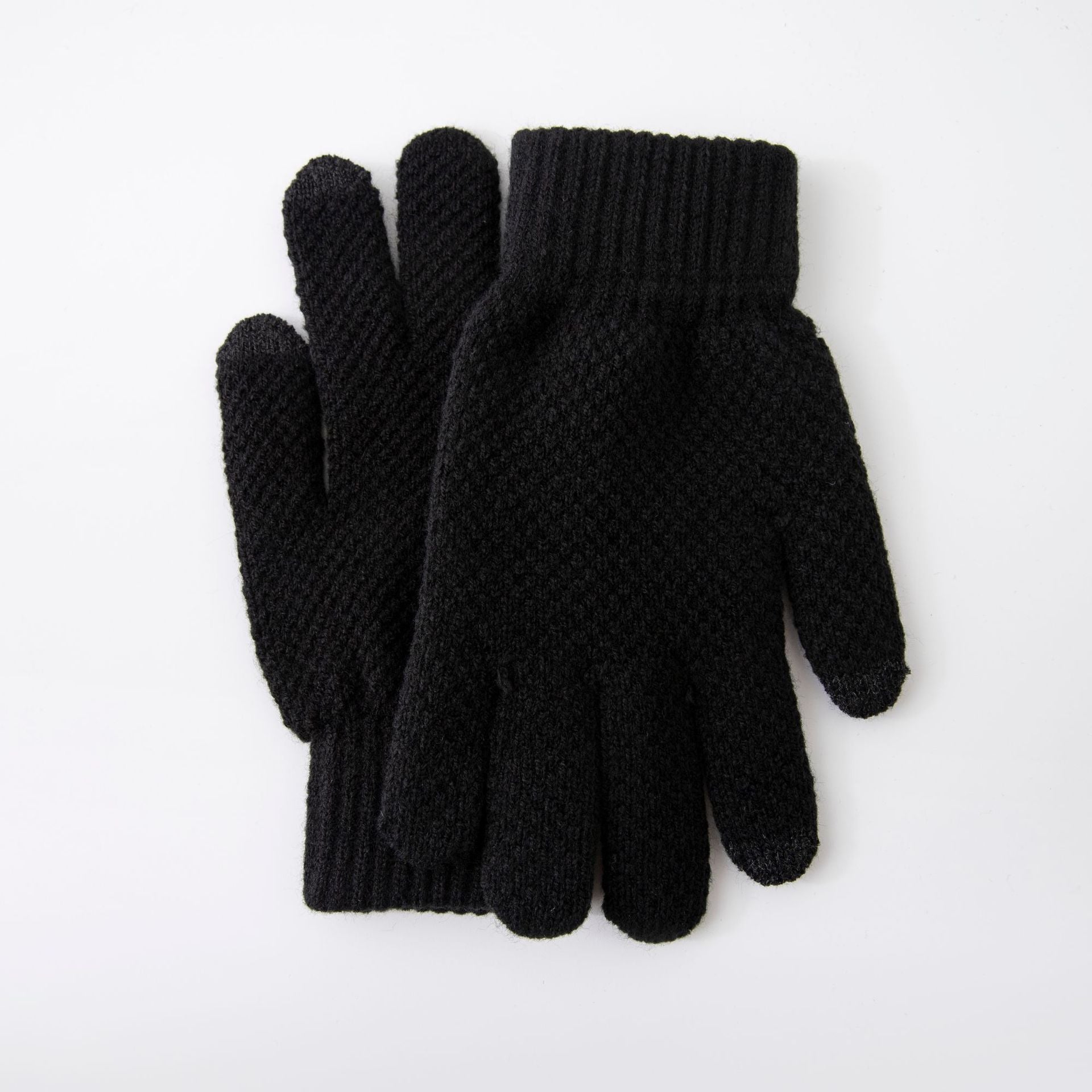 Wholesale Plush and Thickened Cold Resistant Sports Cycling Winter Warm Knitted Touch Screen Gloves