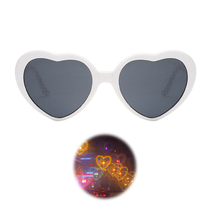 Wholesale Creative love light effect sunglasses