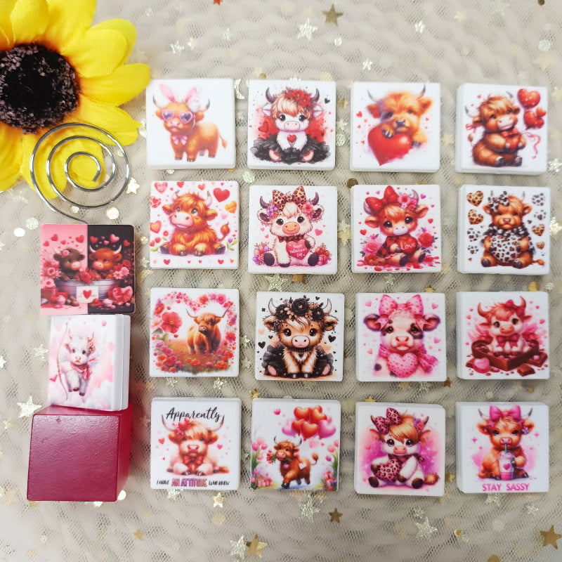 Wholesale Cow 20pcs Silicone Beads DIY Accessories