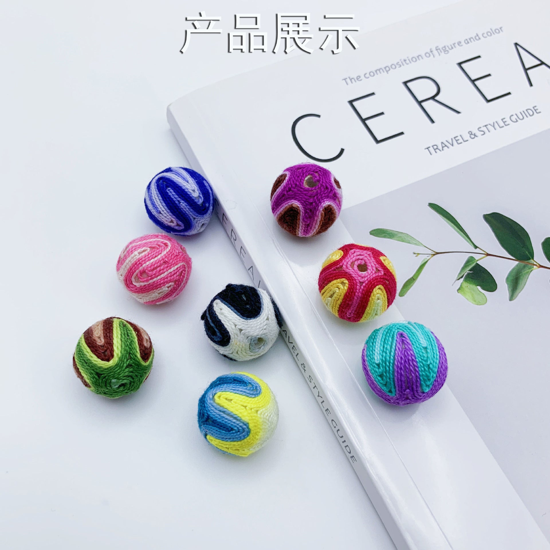 Wholesale 20pcs Xiaoxiang Style Wool Straight Hole Diy Jewelry Accessories 2.0cm Large Hole Spacer Beads