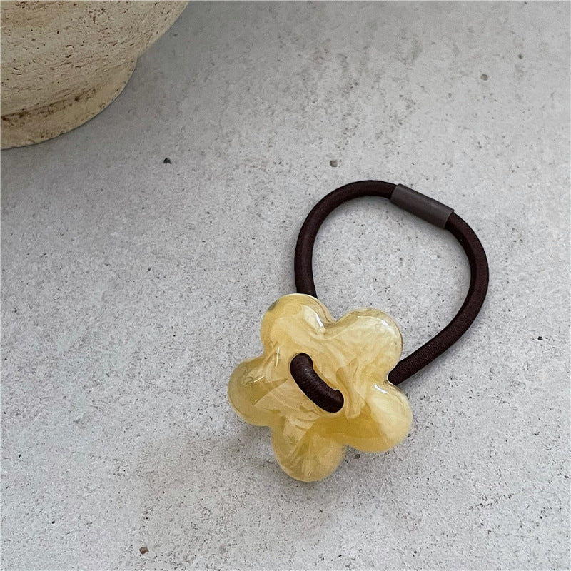 Wholesale Flower Fashion Beads Acrylic Hair Scrunchies