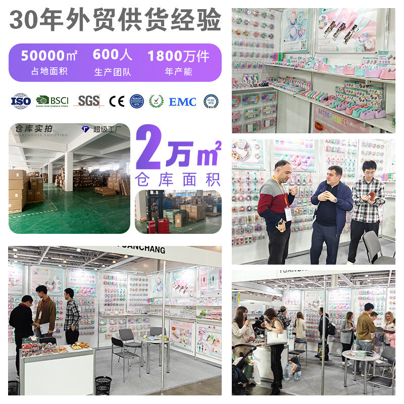 Wholesale 50pcs/pack flower paper clip pvc bookmark cartoon