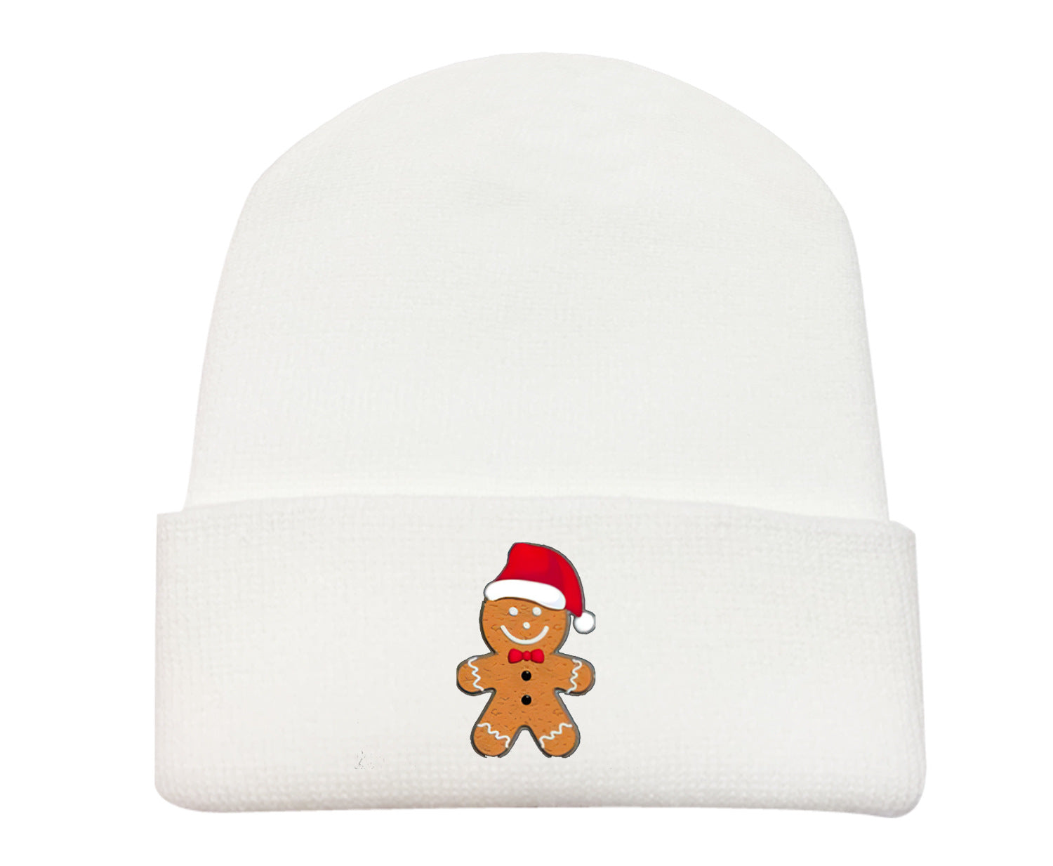 Wholesale Christmas Gingerbread Man Printed Woolen Hat