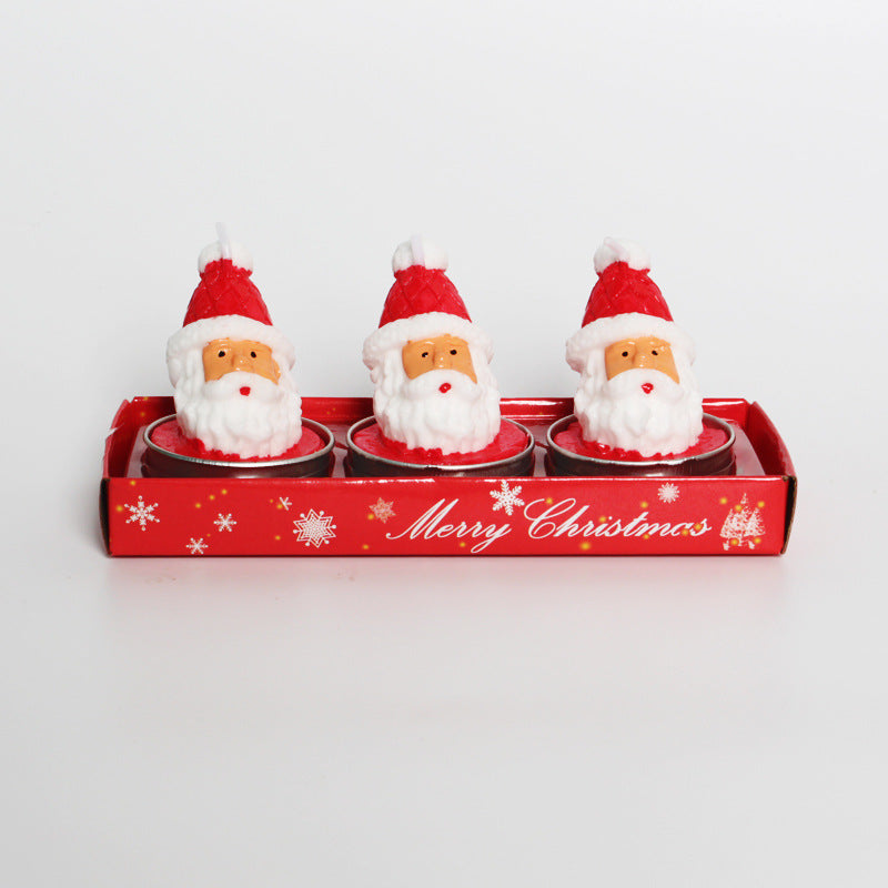 Wholesale Christmas Candle Set Old Man Tree Snowman Carnival Romantic Ornament Christmas Small Candle Lamp Gift